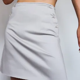90S Y2K 00S  BEIGE BUTTON SHORT LENGTH  SKIRT