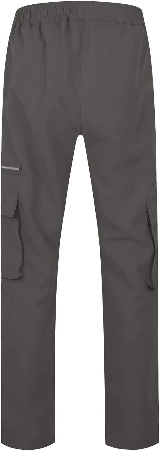 ADHOWBEW Cargos Pants Men Waterproof Pockets Workout Construction Hiking Big and Tall Joggers