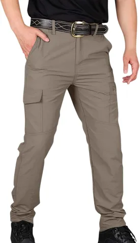 ADHOWBEW Tactical Pants Men Workout Hiking Work Relaxed Fit Big and Tall Elastic Waist Joggers