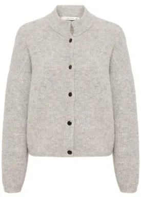 ALPHAGZ SHORT CARDIGAN | LIGHT GREY MELANGE