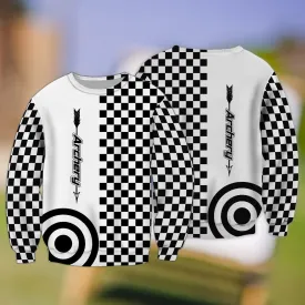 Archery Black and White Caro 3D Full Print Sweatshirt Hoodie, Archery Shirt Gift