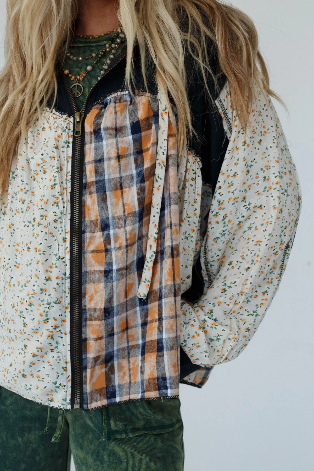 Blossom Check Jacket - Black
