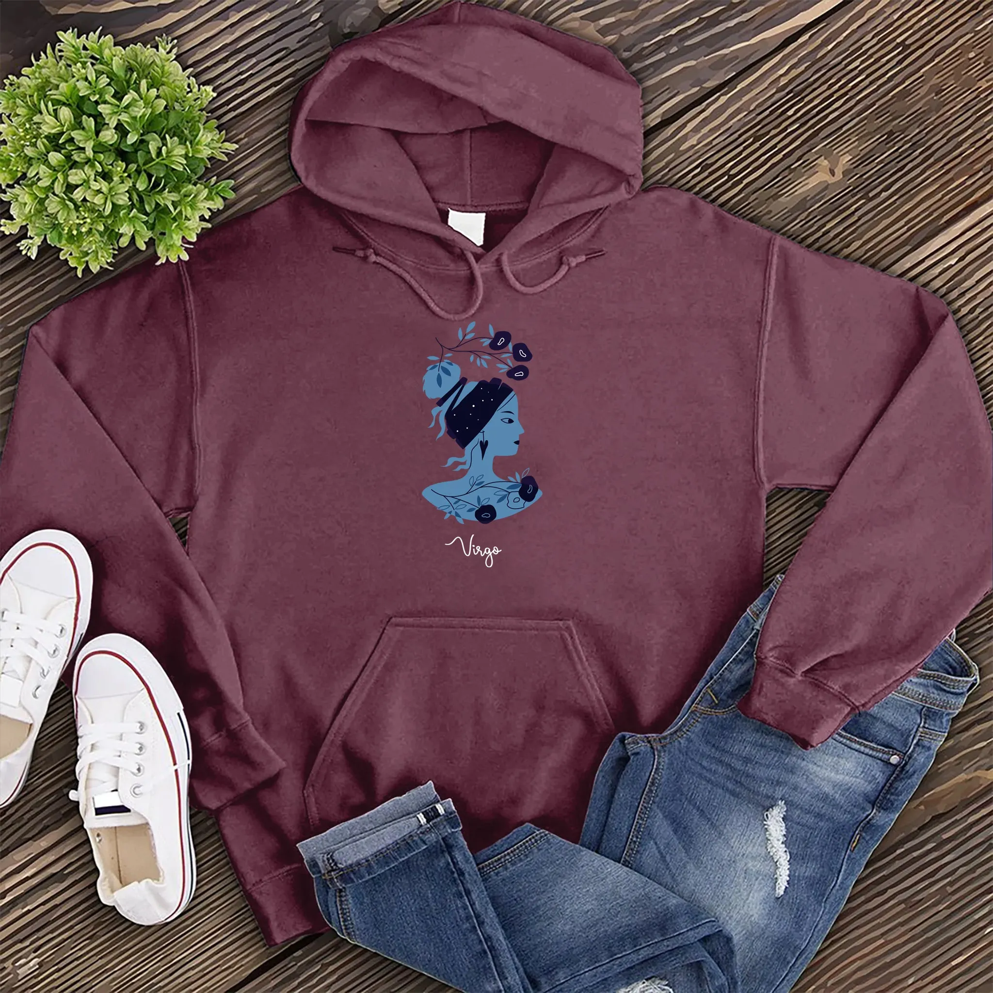 Blue Simple Virgo Hoodie