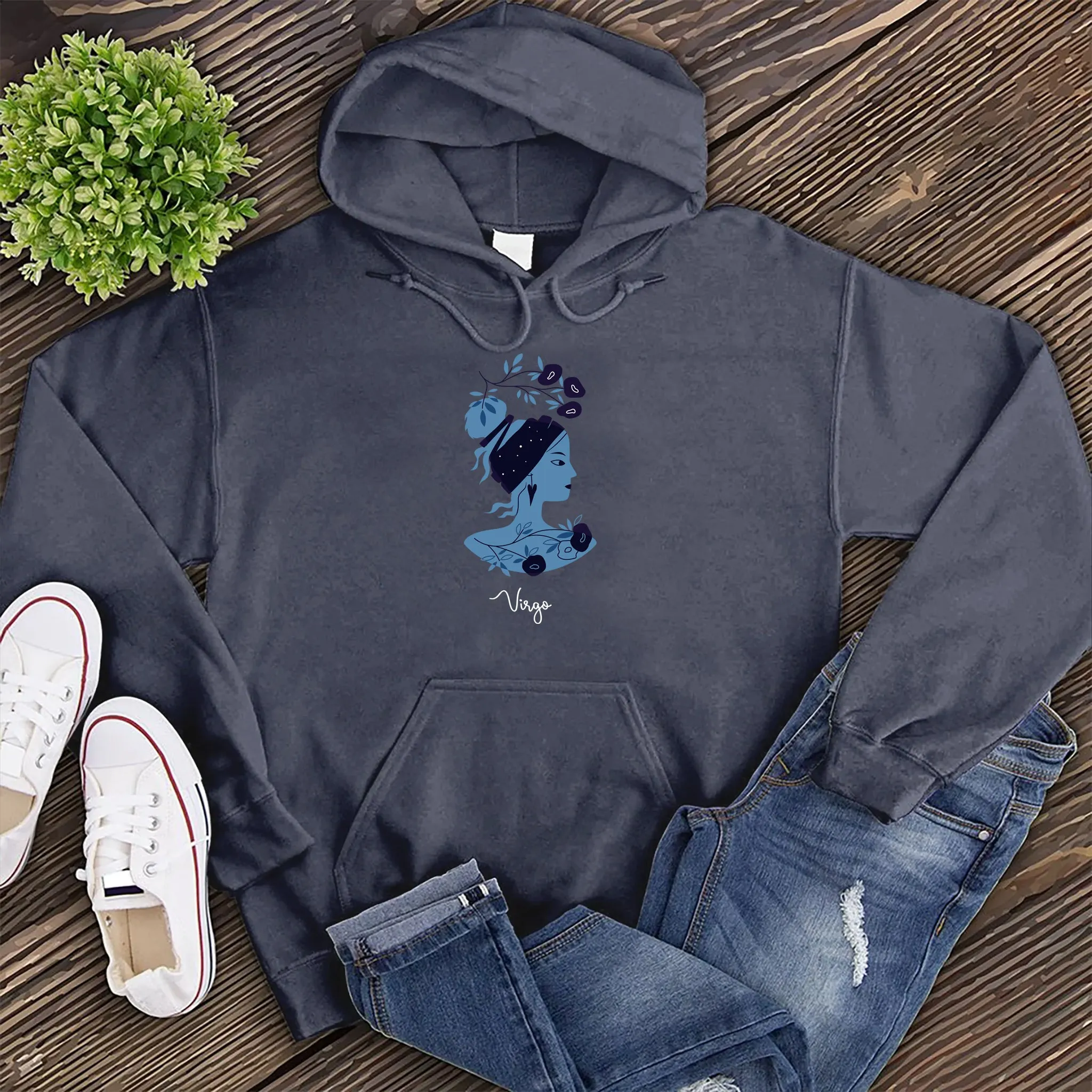 Blue Simple Virgo Hoodie