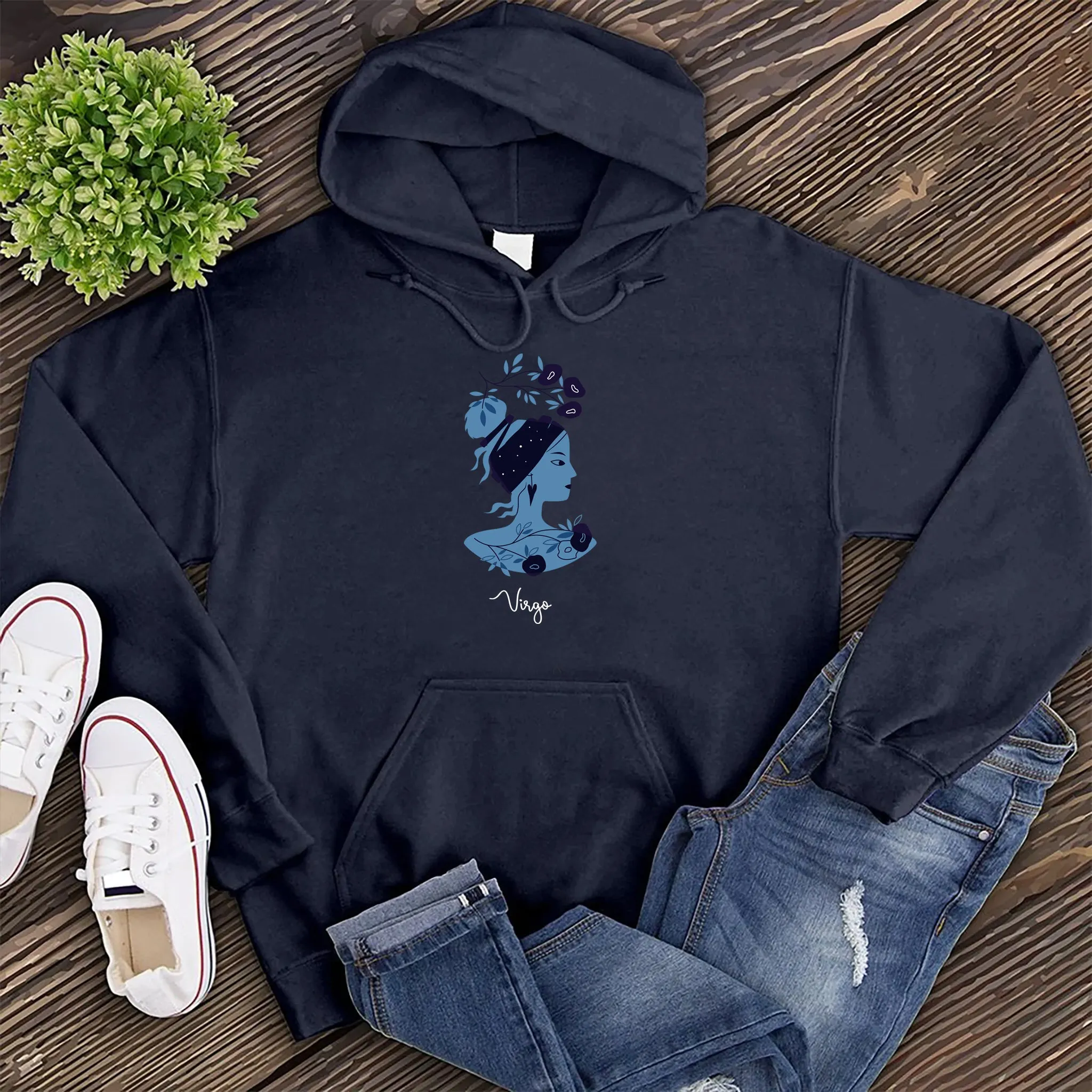 Blue Simple Virgo Hoodie