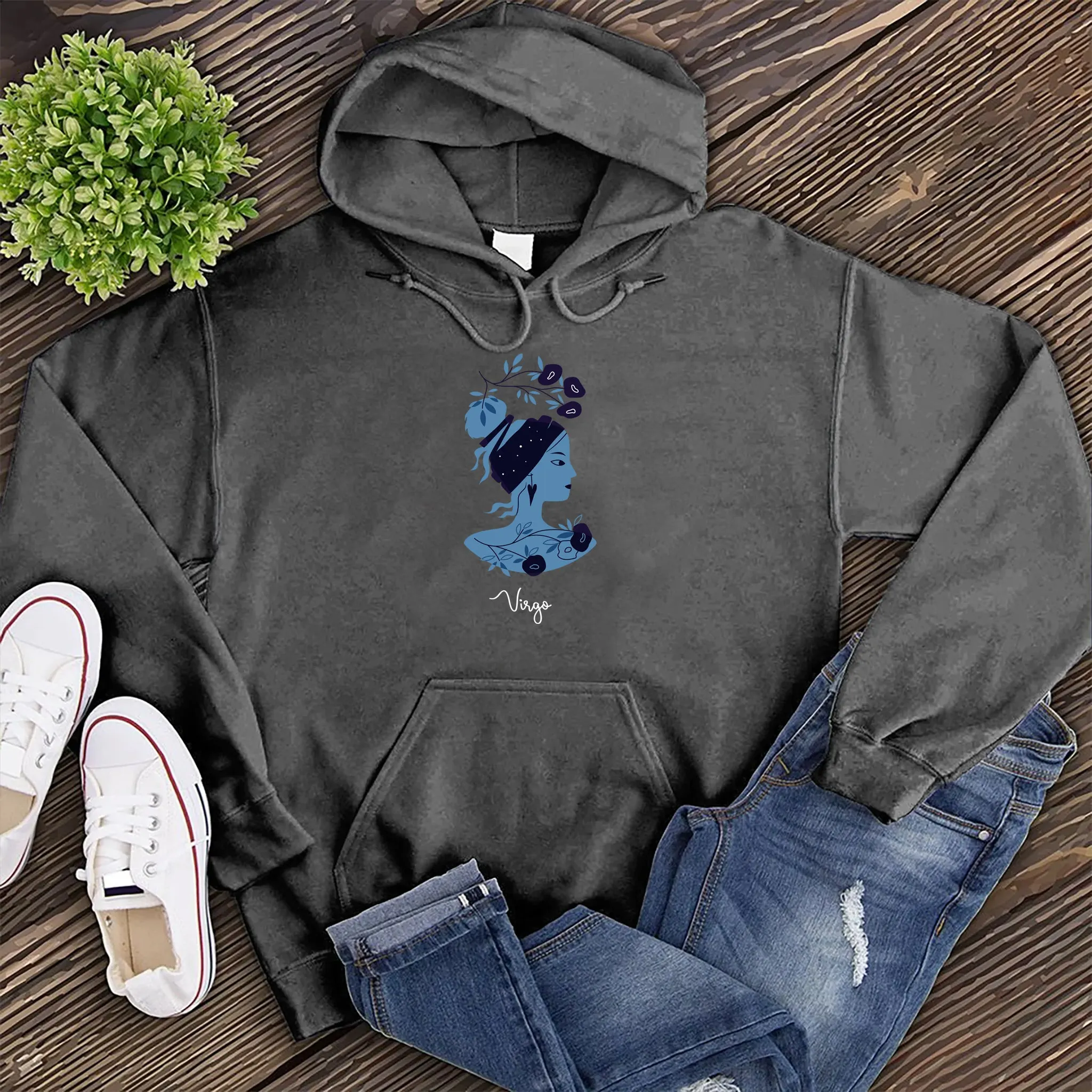 Blue Simple Virgo Hoodie