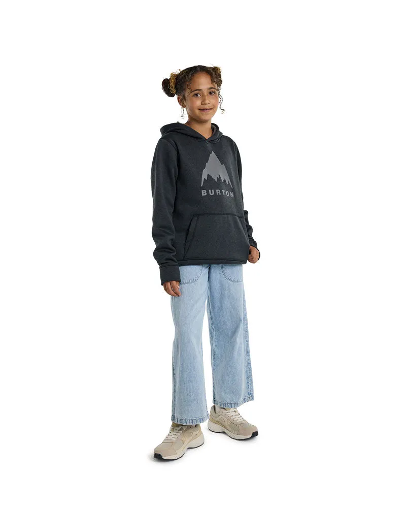 Burton Kids' Oak Pullover Hoodie True Black Heather 2025