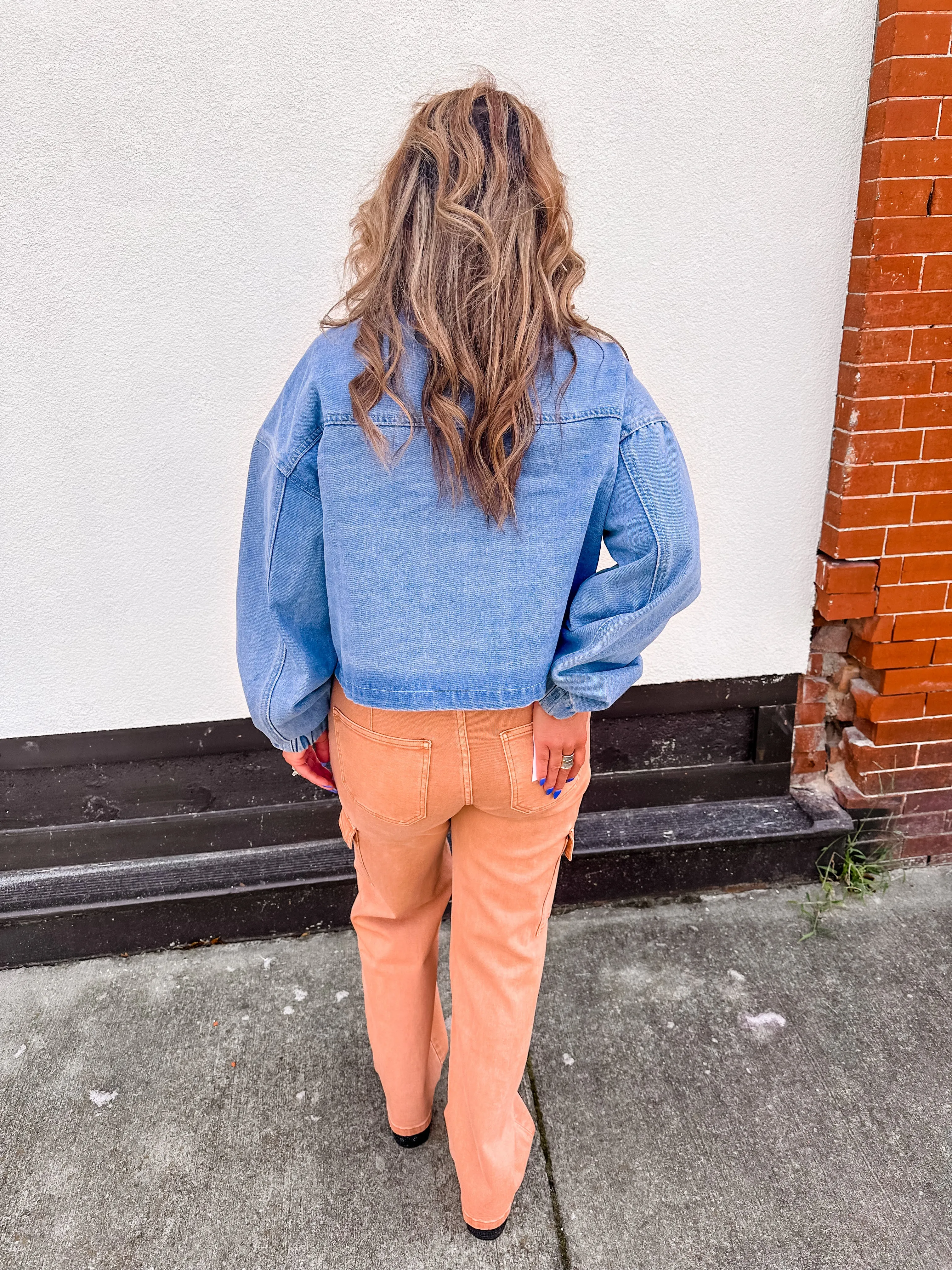 Don't Stop Cropped Denim Jacket