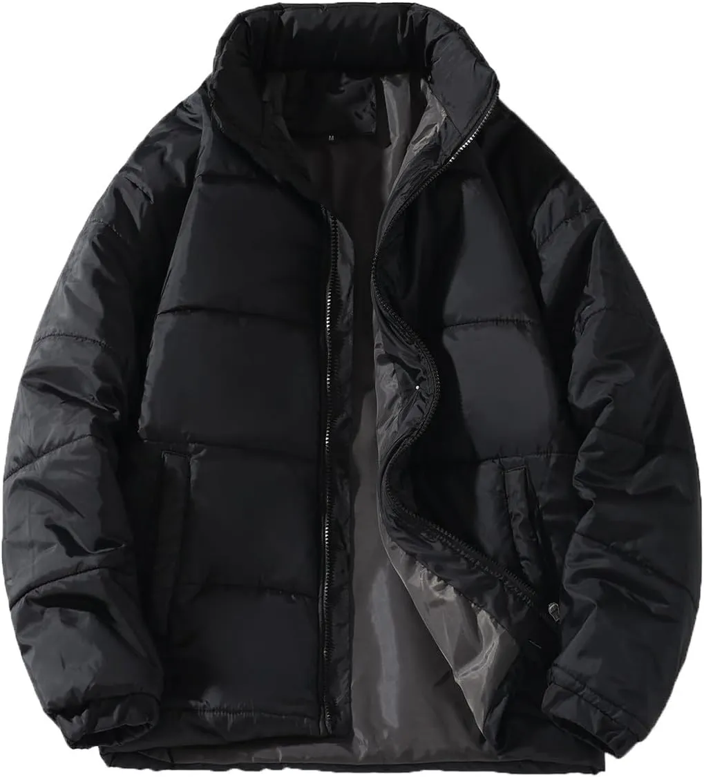 Down Cotton Coat for Men Winter Warm Quilted Jacket Thicken Padded Insulated Jacket Outwear Puffy Couple Winter Coat