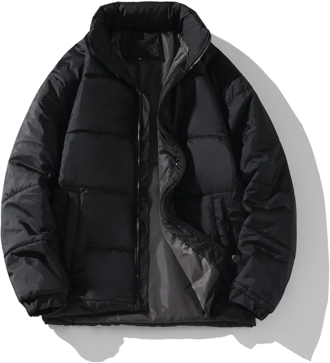 Down Cotton Coat for Men Winter Warm Quilted Jacket Thicken Padded Insulated Jacket Outwear Puffy Couple Winter Coat