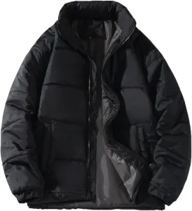 Down Cotton Coat for Men Winter Warm Quilted Jacket Thicken Padded Insulated Jacket Outwear Puffy Couple Winter Coat
