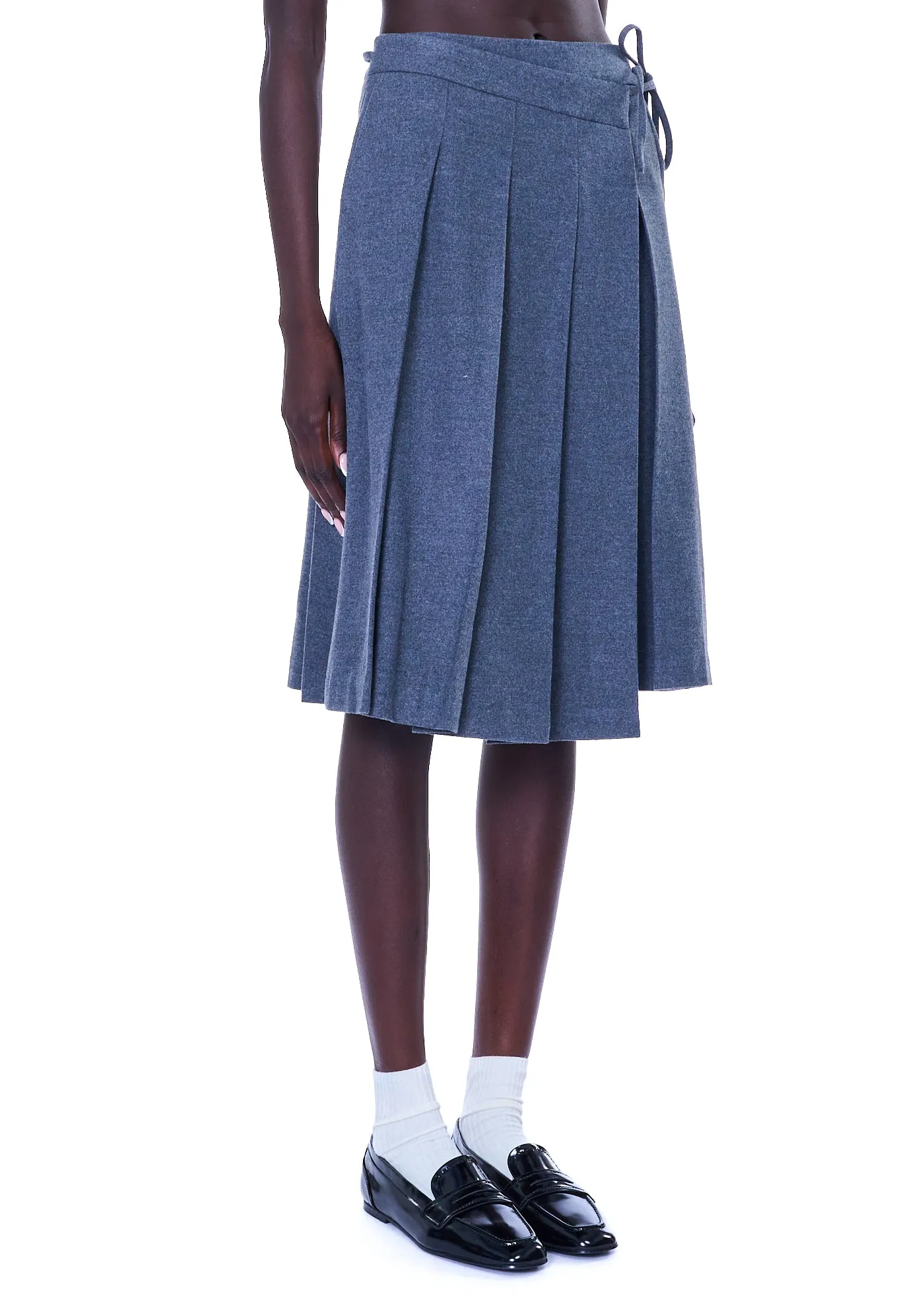 Dunst Ribboned Pleats Wrap Skirt