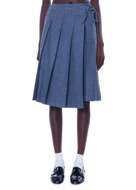 Dunst Ribboned Pleats Wrap Skirt