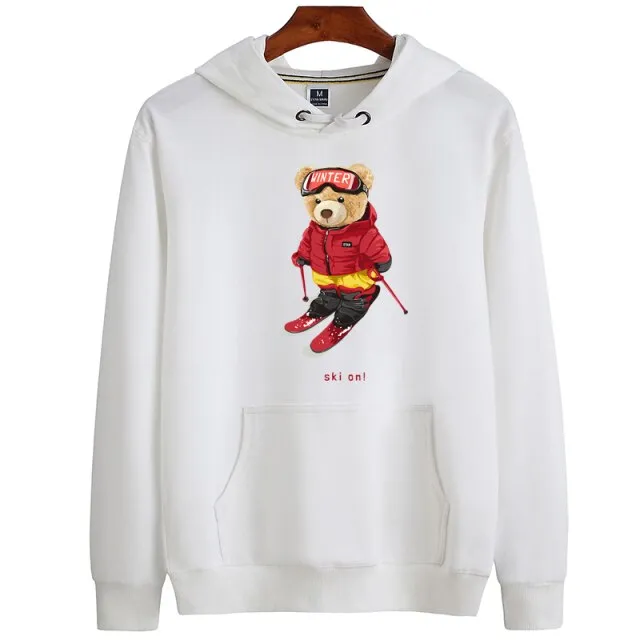 Eco-Friendly Ski Bear Hoodie
