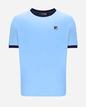 FILA MARCONI Essential Ringer T Shirt Blue Bell/Navy