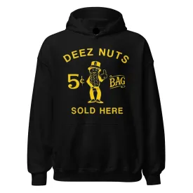 Funny Famous Logo Hoodie Deez Nuts Sold Here Blended Cotton Unisex Pullover