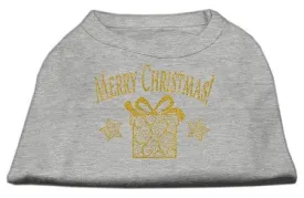 Golden Christmas Present Dog Shirt Grey Lg (14)