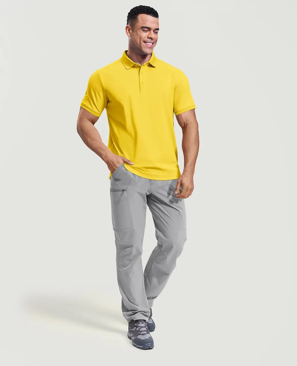 Haimont Mens Polo Shirts Dry Fit Performance Collared Shirts Short Sleeve Casual Moisture Wicking Shirts