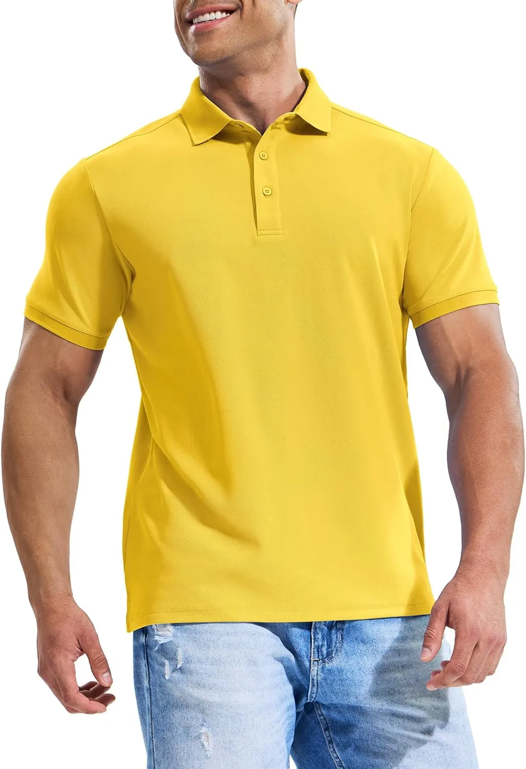 Haimont Mens Polo Shirts Dry Fit Performance Collared Shirts Short Sleeve Casual Moisture Wicking Shirts