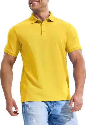Haimont Mens Polo Shirts Dry Fit Performance Collared Shirts Short Sleeve Casual Moisture Wicking Shirts