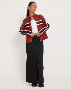 Haisley Cargo Maxi Skirt in Black