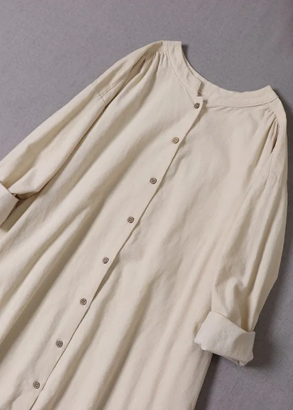Italian Beige Button Corduroy Cardigan Spring