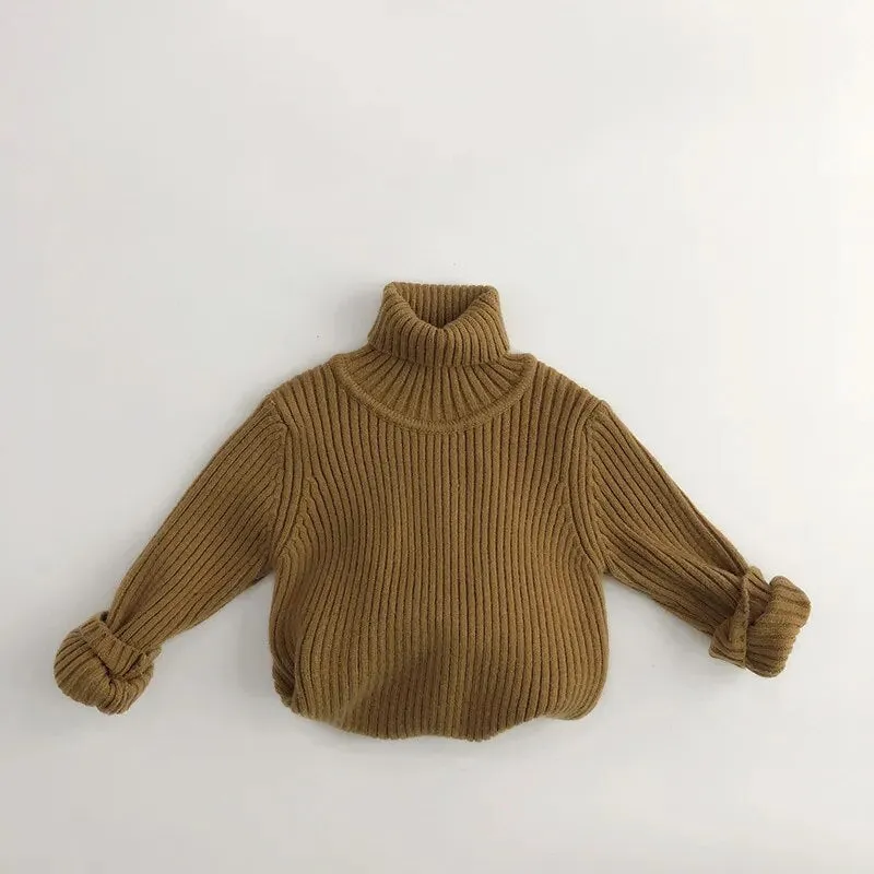Kids Solid Turtlenecks