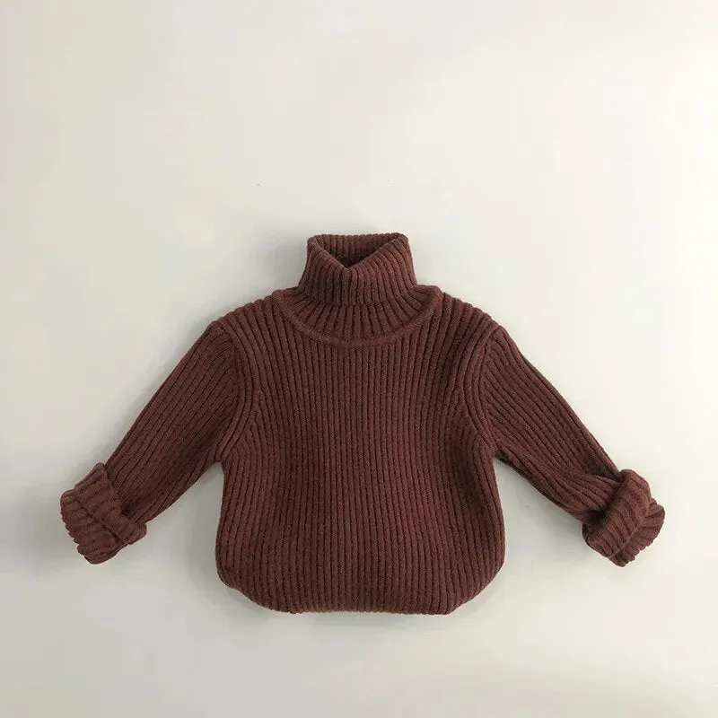 Kids Solid Turtlenecks