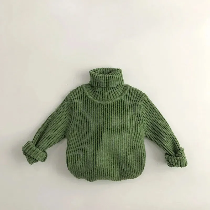Kids Solid Turtlenecks