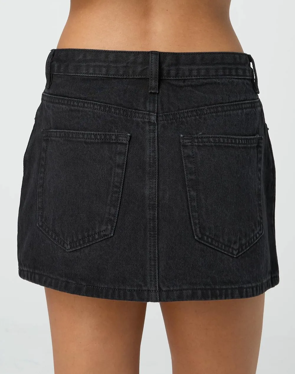Luckinbaby Women Blue Denim Skirt Y2k Casual Low Waist Mini Jean Skirt Stretch Bodycon Low Rise Cargo Skirt with Pockets