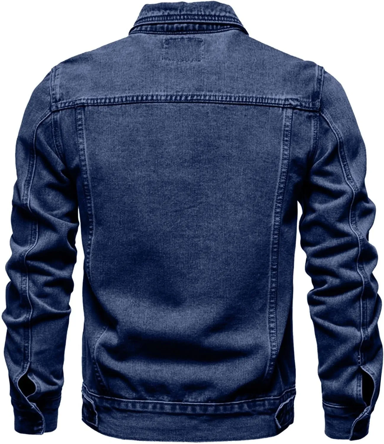 Men'S Denim Jackets Distressed Vintage Jean Jacket Single Breasted Windbreaker Slim Fit Denim Jacket Men Outerwear Coat