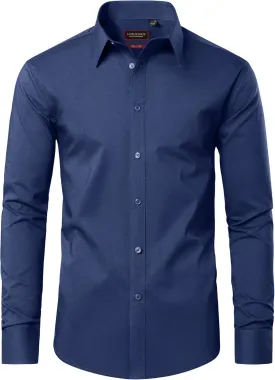 Mens Dress Shirts Long Sleeve Dress Shirts for Men Cotton Button Down Shirt Regular Big and Tall Dress Shirts