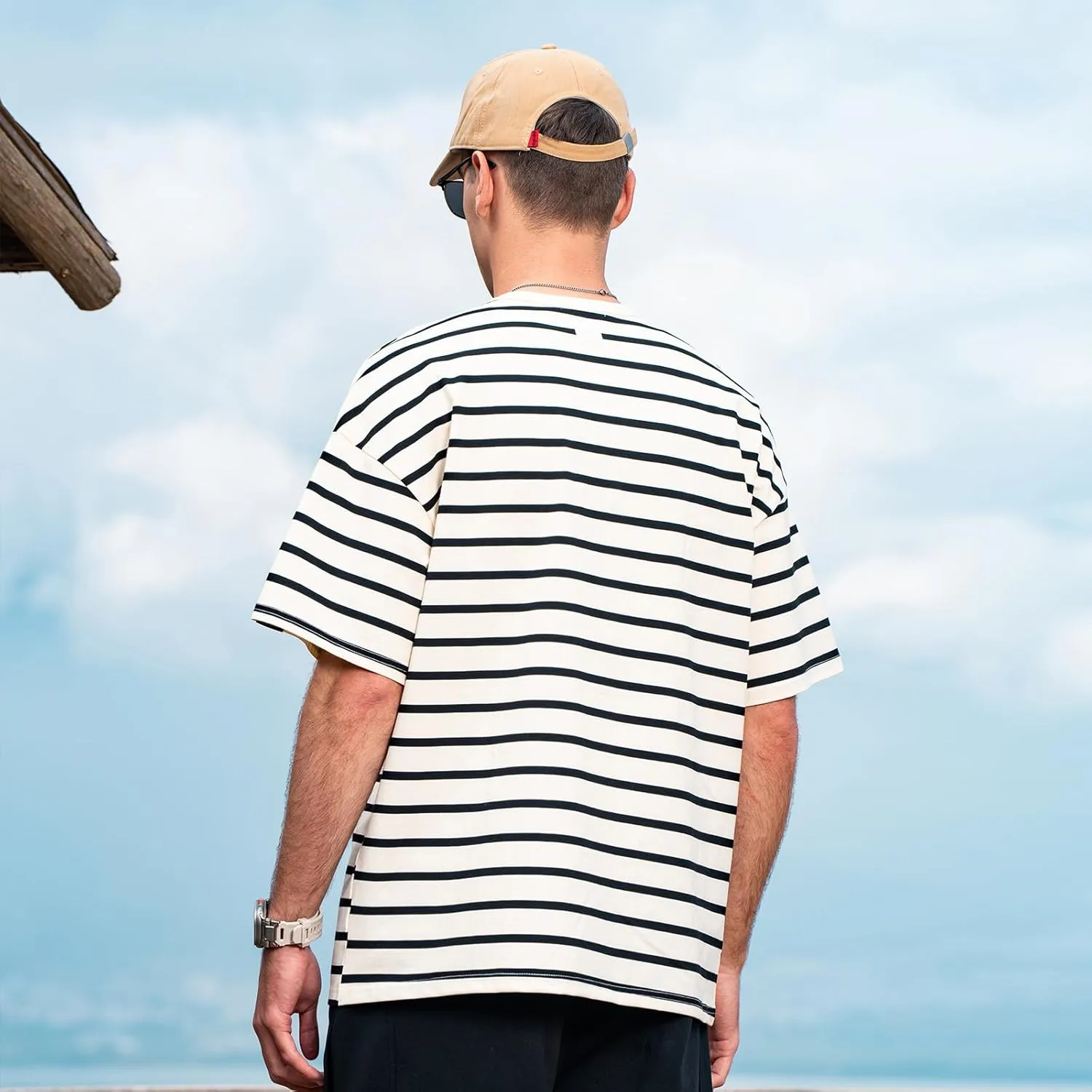 Men's Striped Shirts,Crewneck Striped T-ShirtTrue Classic Men's Top