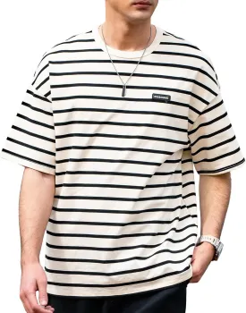 Men's Striped Shirts,Crewneck Striped T-ShirtTrue Classic Men's Top