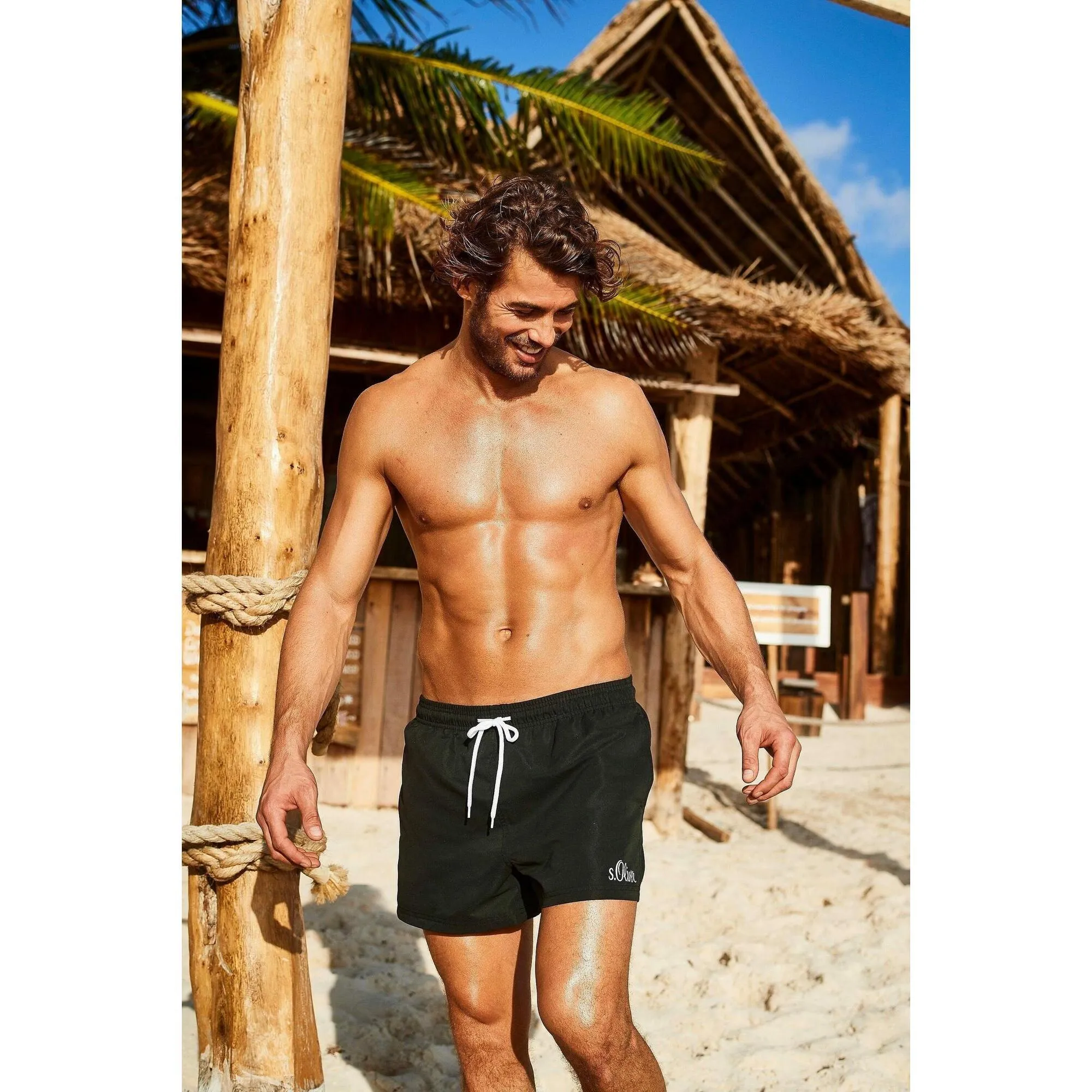 Men's swim shorts SLIVER, black