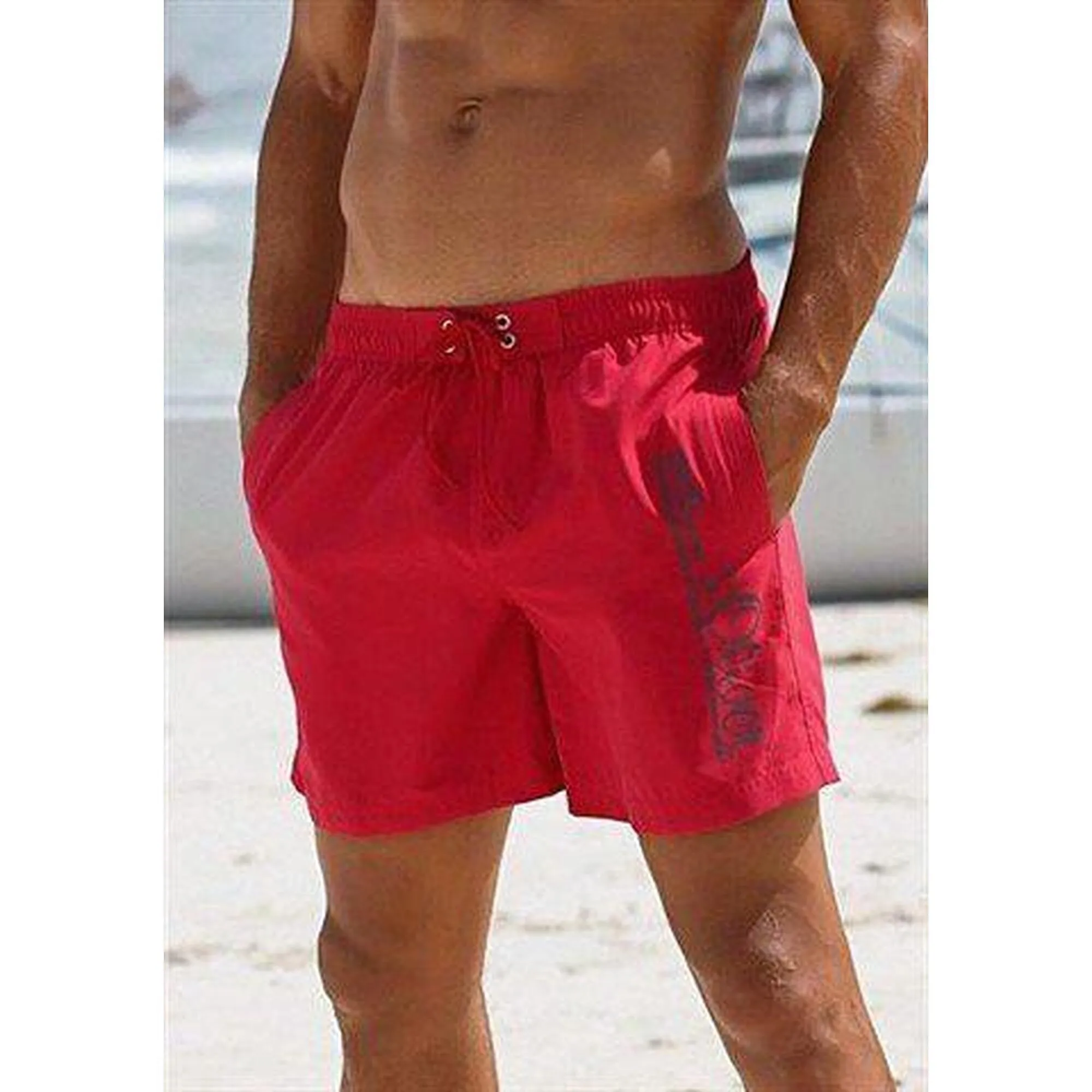 Men's swim shorts SLIVER, red