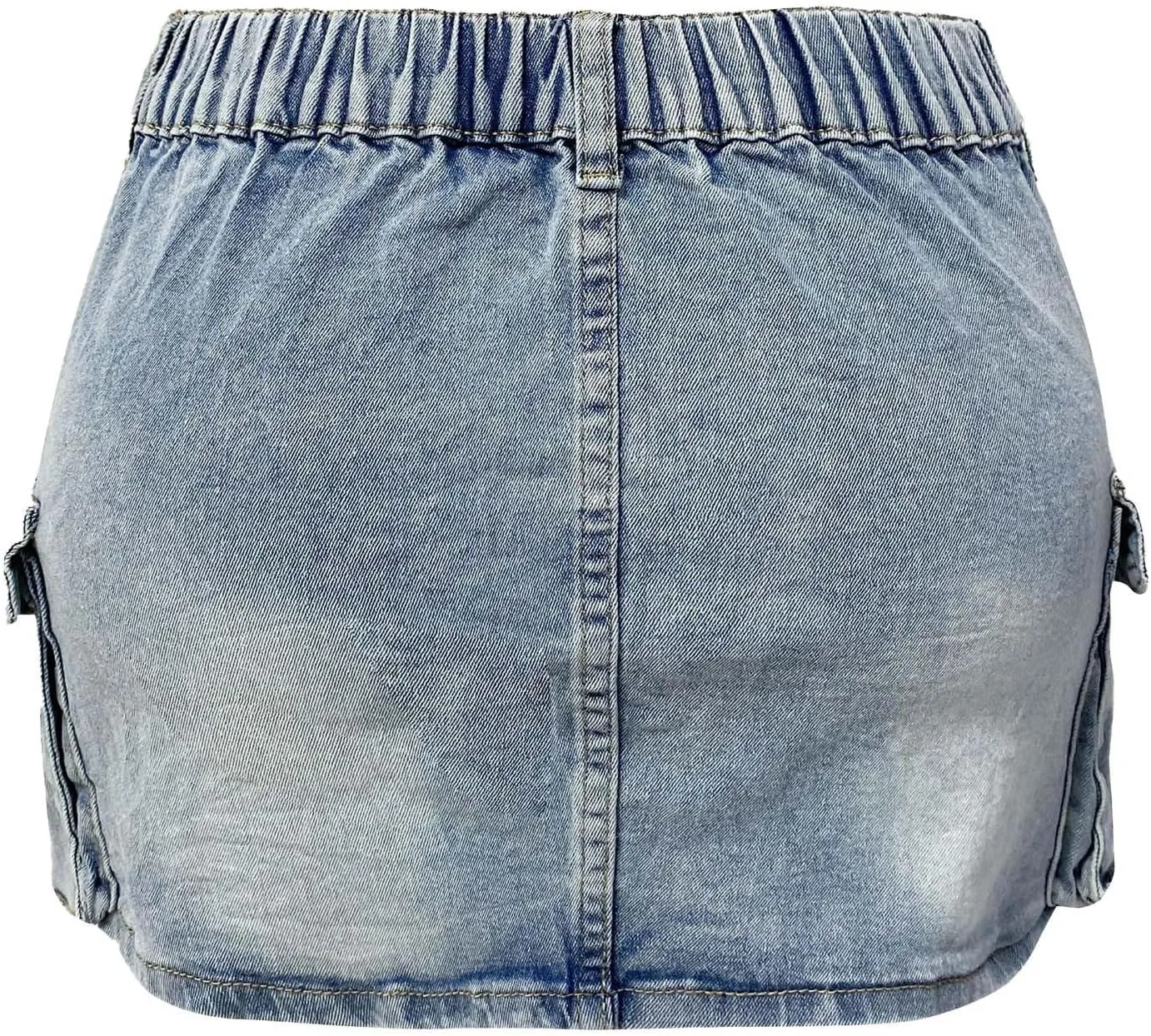 Mini Skirts for Women 2025 Solid Color Stretchy Low Waist Denim Skirt Lightweight 2025 Y2K Jean Bottoms with Pockets