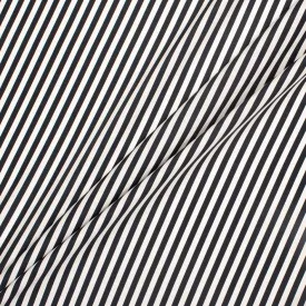 Monochrome Candy Striped Reversed Silk Satin
