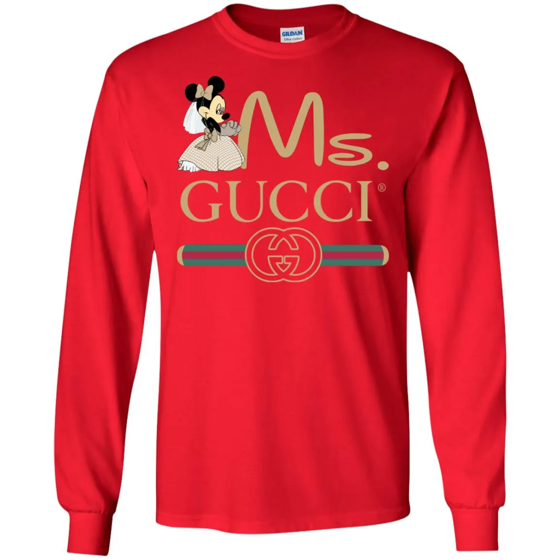 Ms Minnie Gucci Couple Disney Shirt Valentine's Day T-shirt Men Long Sleeve Shirt