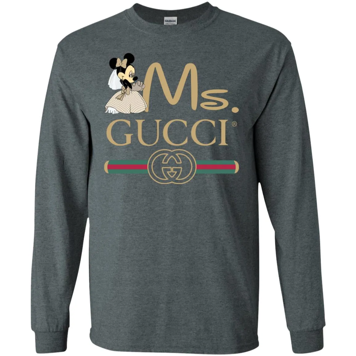 Ms Minnie Gucci Couple Disney Shirt Valentine's Day T-shirt Men Long Sleeve Shirt