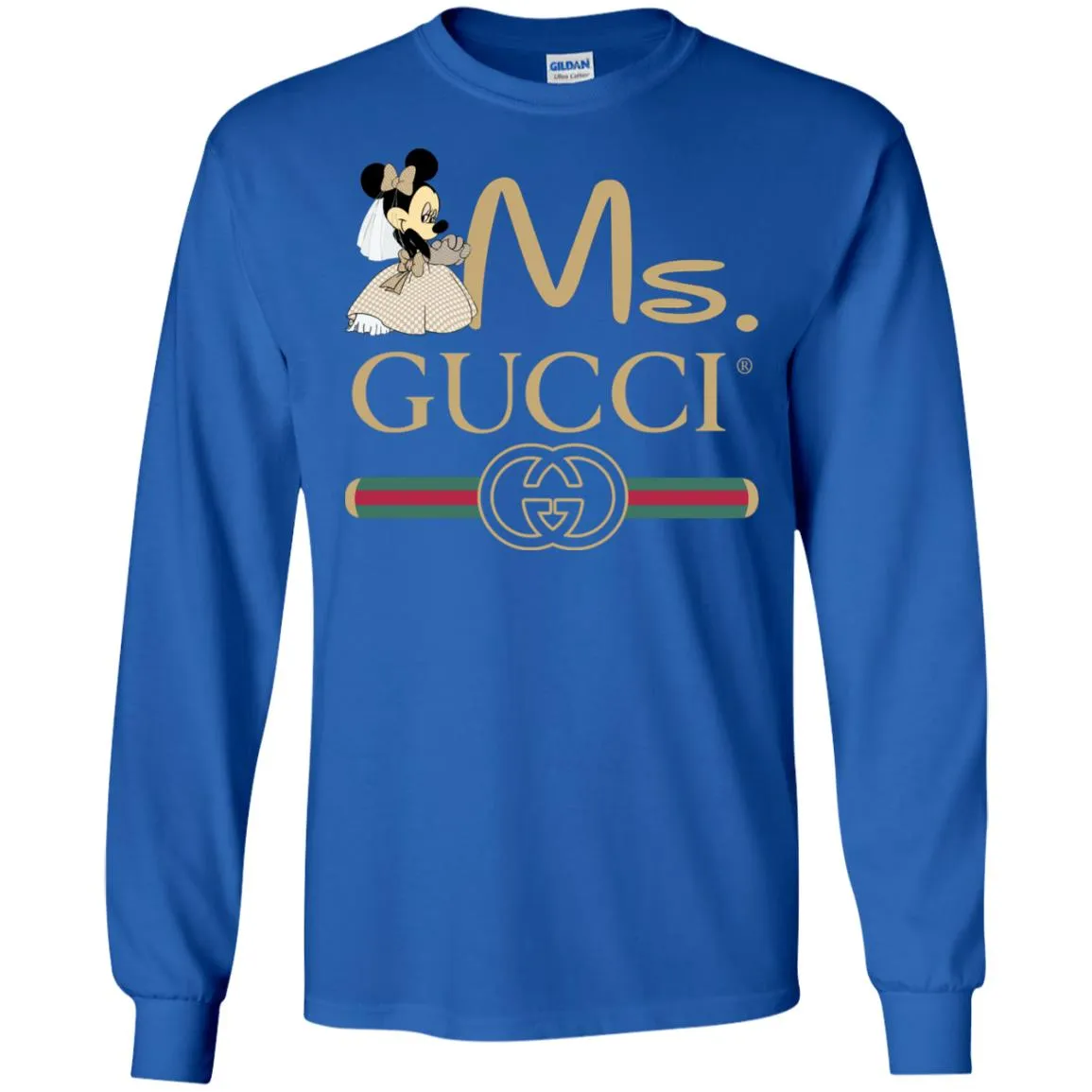 Ms Minnie Gucci Couple Disney Shirt Valentine's Day T-shirt Men Long Sleeve Shirt