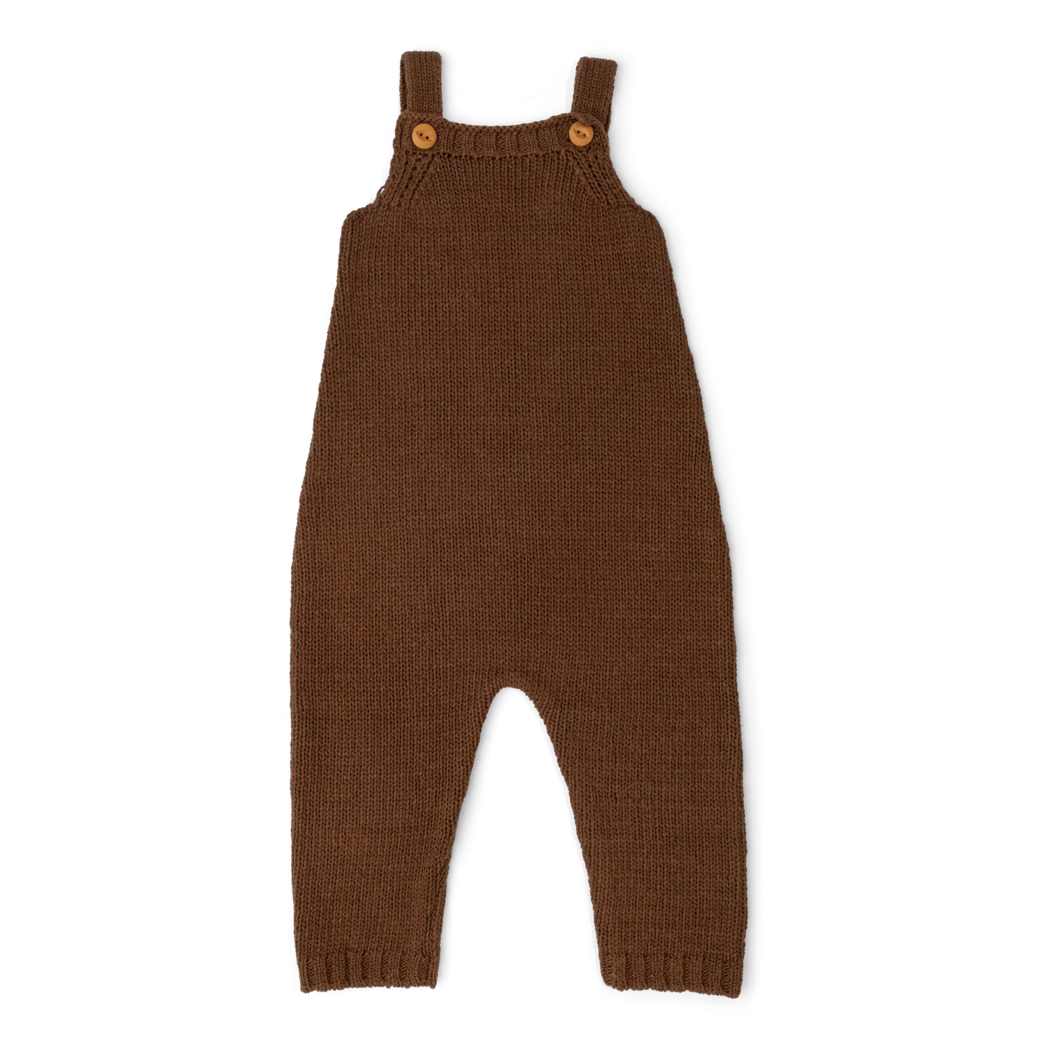 Organic knit overalls / Espresso [GROWN]