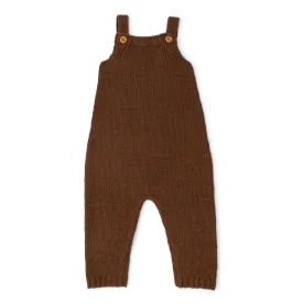 Organic knit overalls / Espresso [GROWN]