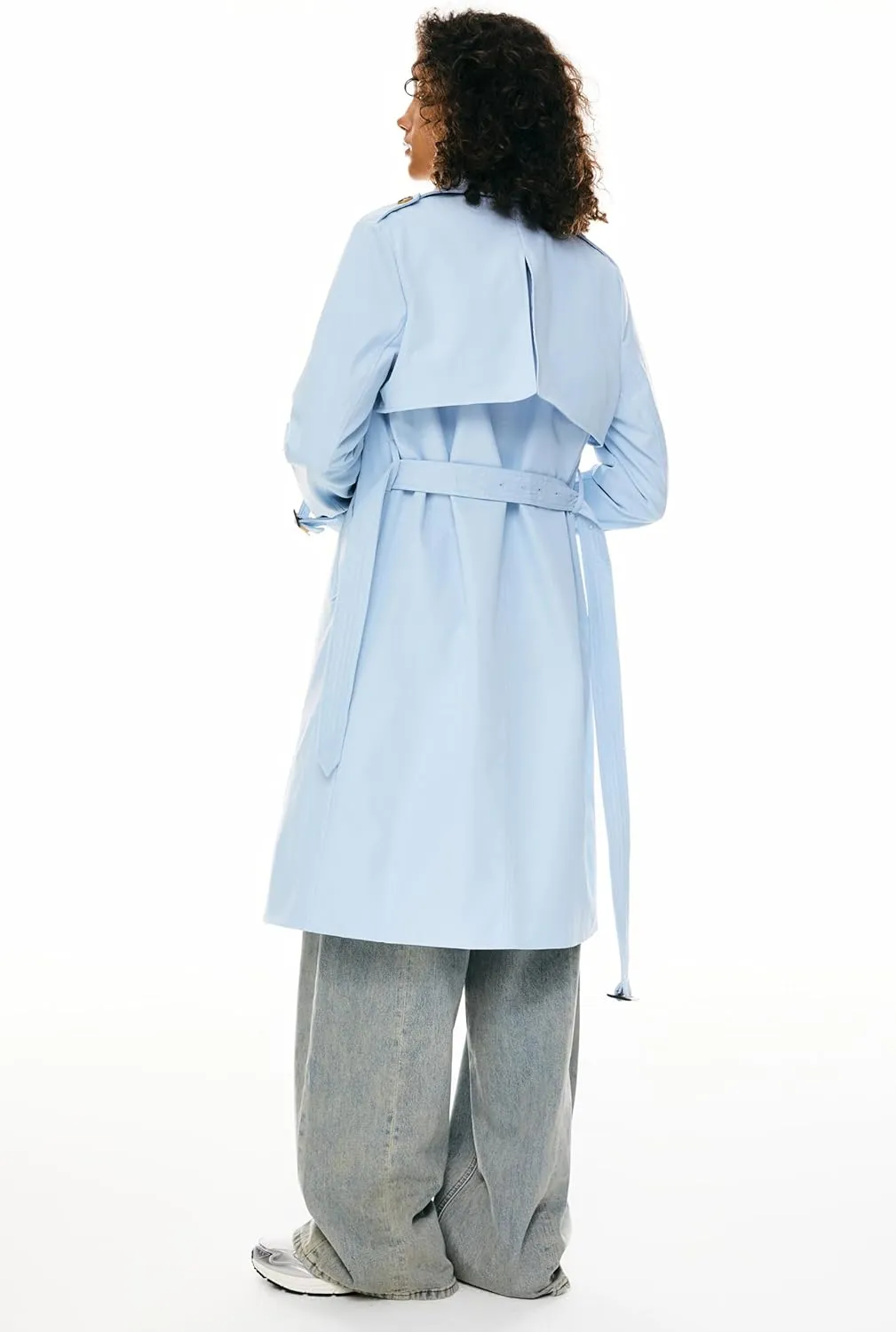 Orolay Women's 3/4 Length Double Breasted Trench Coat Lapel Jacket with Belt