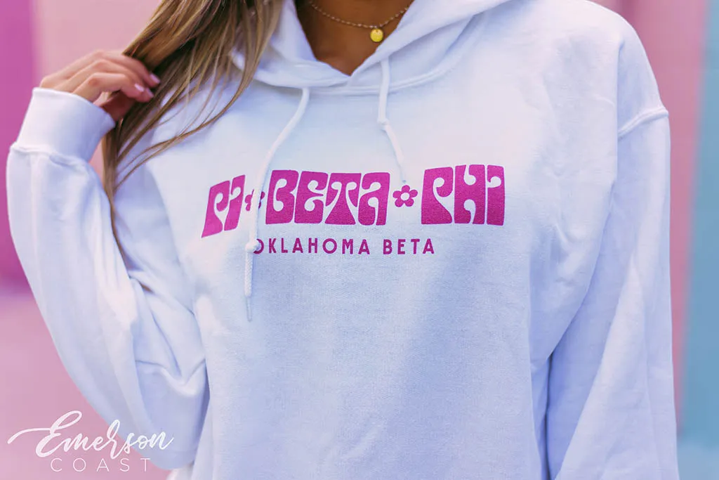 Pi Beta Phi Retro Floral Hoodie