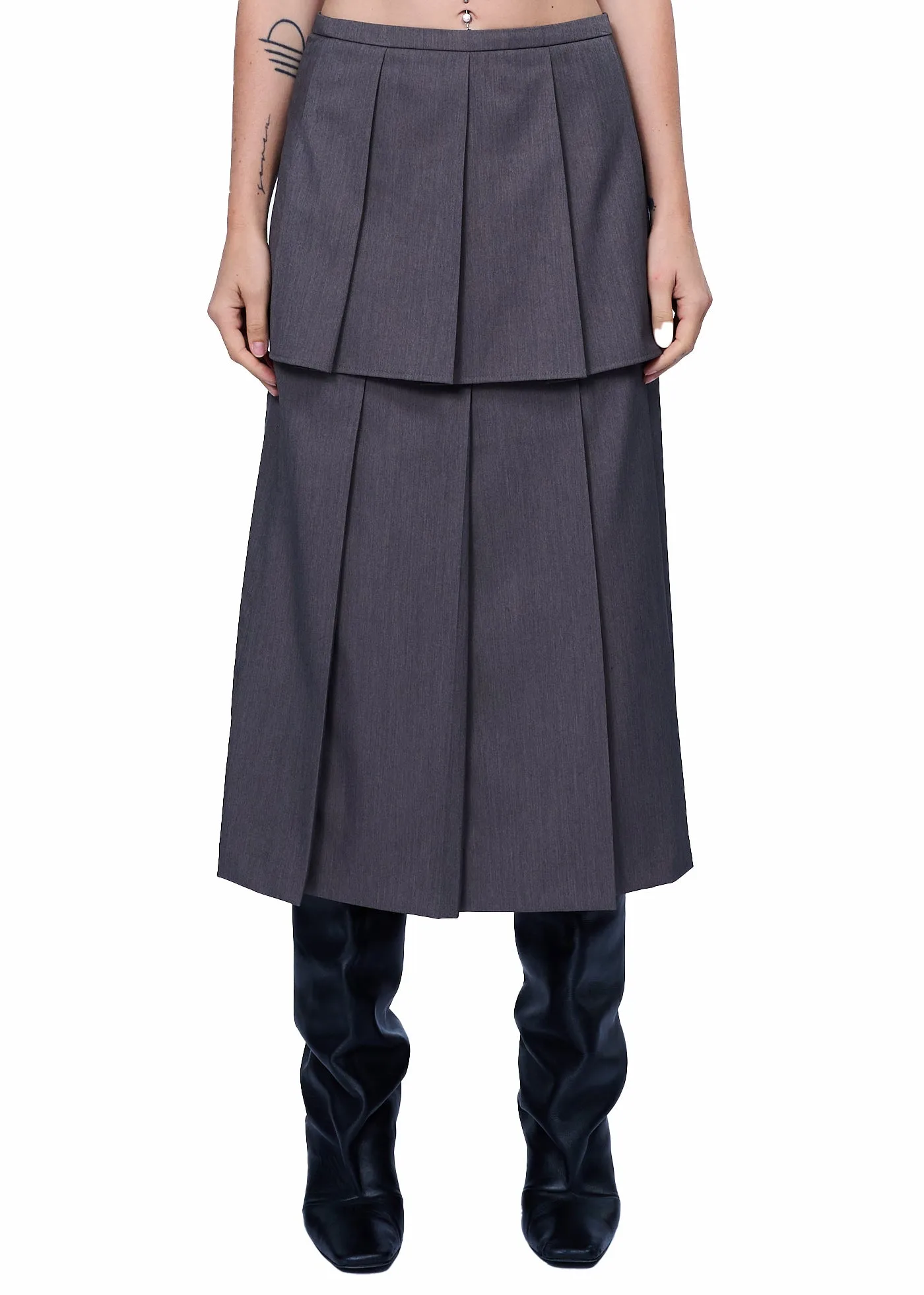 épingler 2-Pleats Skirt