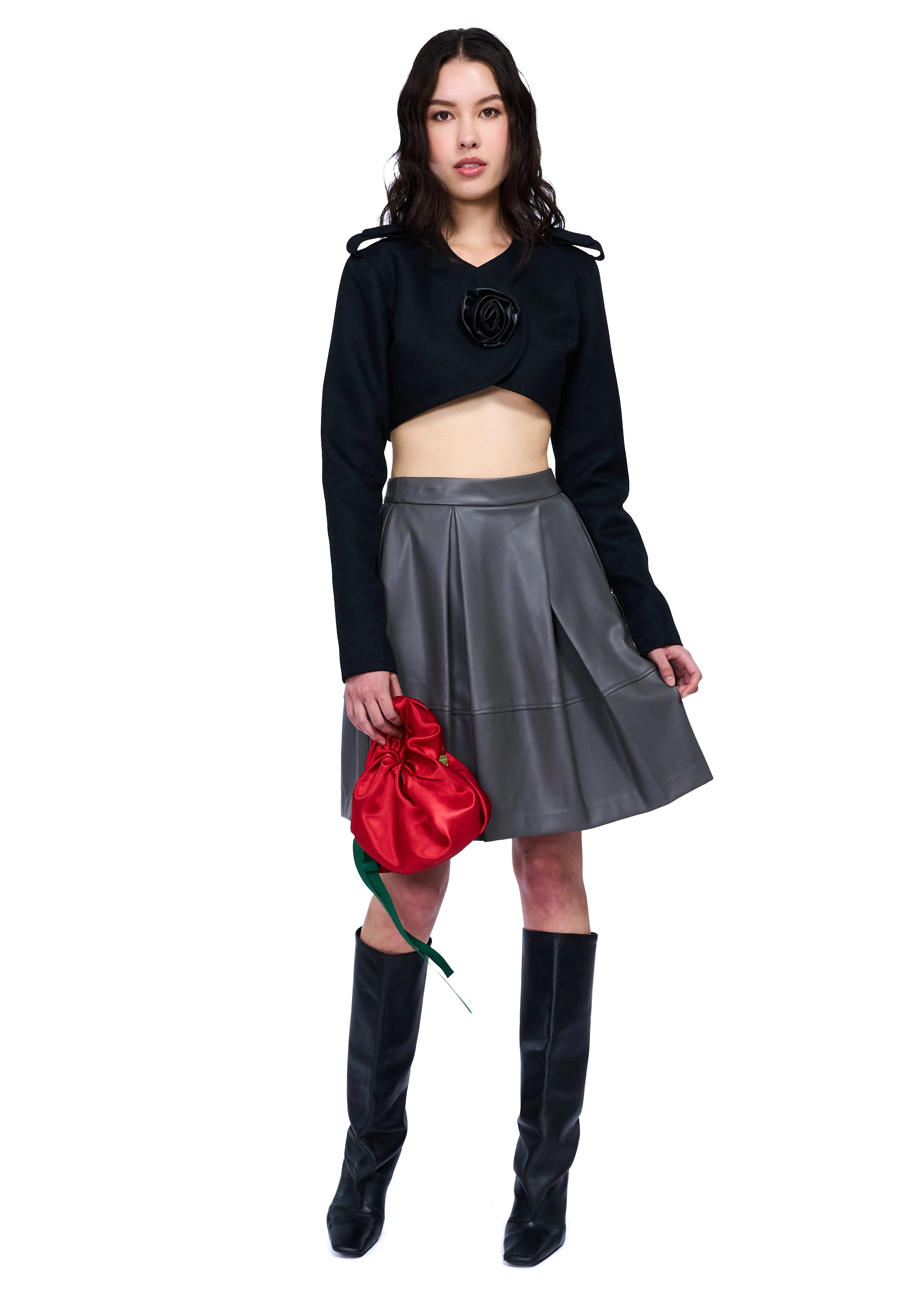 épingler Pumpkin Skirt in Charcoal