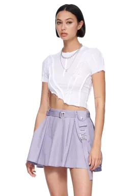 Private Policy Pleated Mini Skirt in Lavender