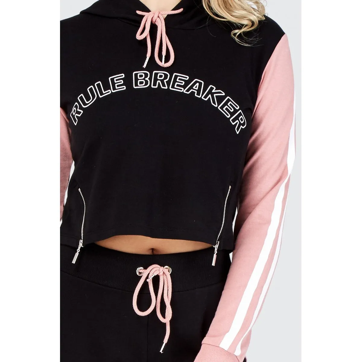 RULE BREAKER crop hoodie
