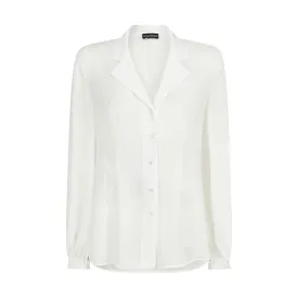 Sable Pleated White Shirt